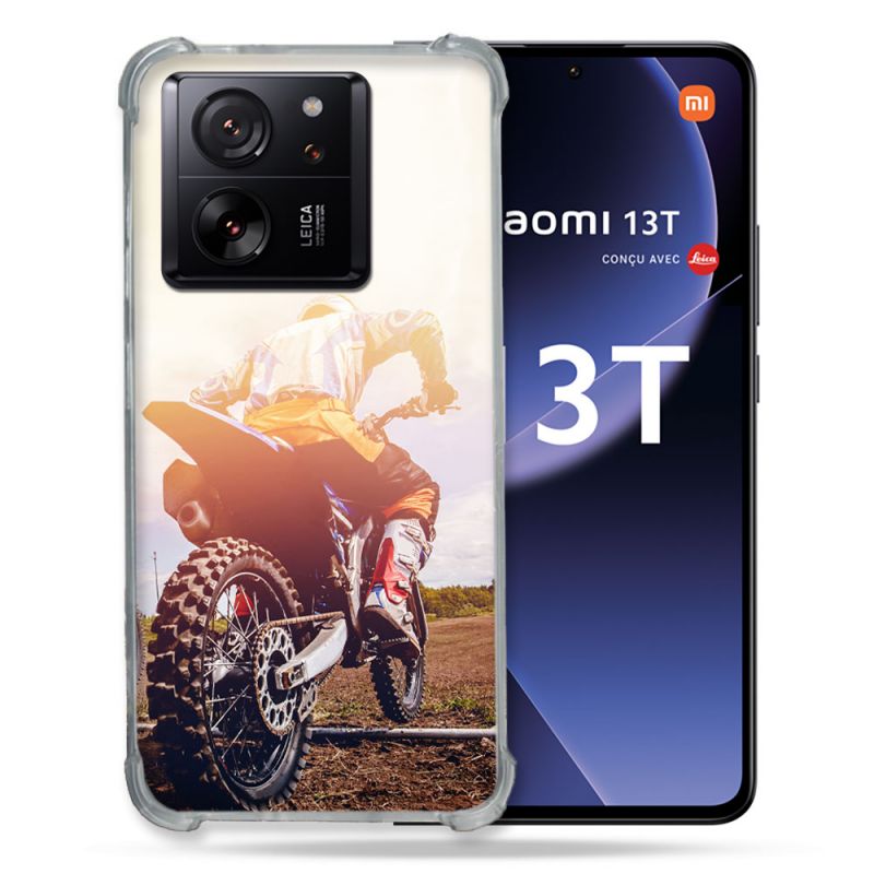 Coque Renforcée Pour Xiaomi 13T / 13T Pro Moto Cross Soleil