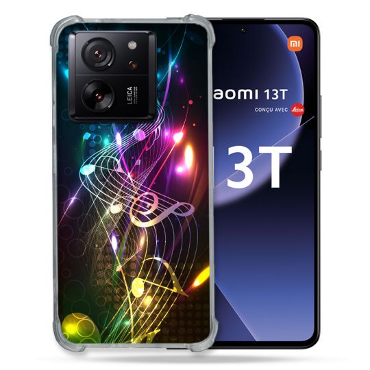 Coque Renforcée Pour Xiaomi 13T / 13T Pro Musique Partition Multicolore