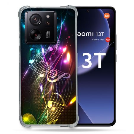 Coque Renforcée Pour Xiaomi 13T / 13T Pro Musique Partition Multicolore