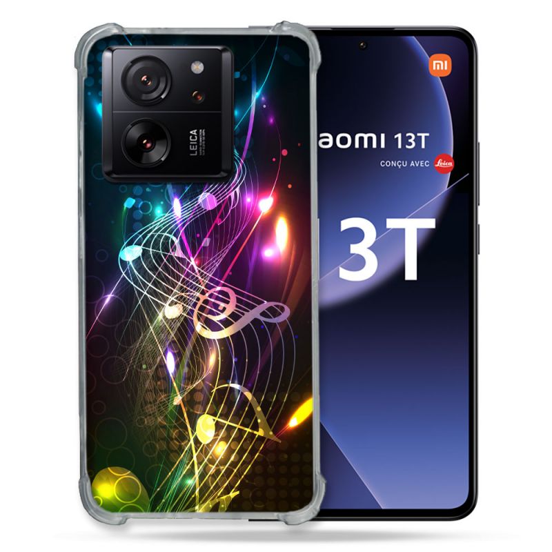 Coque Renforcée Pour Xiaomi 13T / 13T Pro Musique Partition Multicolore