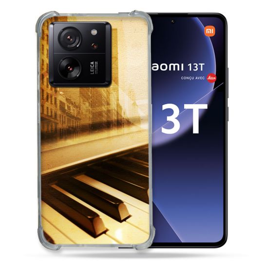 Coque Renforcée Pour Xiaomi 13T / 13T Pro Musique Piano Retro