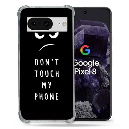 Coque Renforcée En Verre Trempé Pour Google Pixel 8 Humour Don't Touch