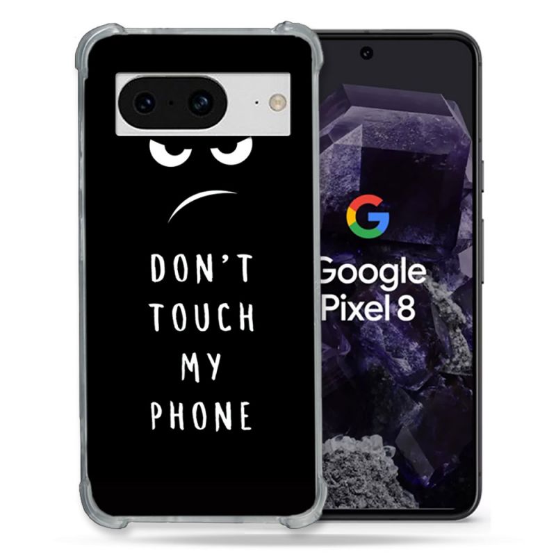 Coque Renforcée En Verre Trempé Pour Google Pixel 8 Humour Don't Touch