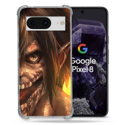 Coque Renforcée En Verre Trempé Pour Google Pixel 8 Manga Attaque Titans Eren Titan