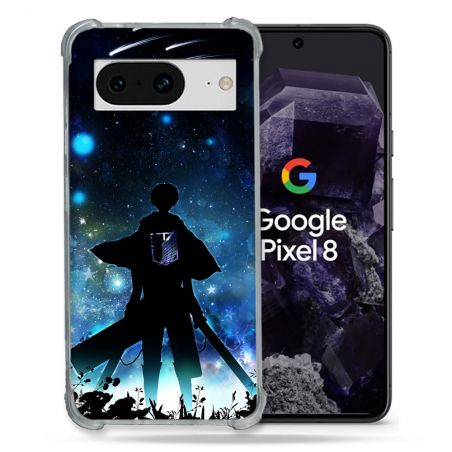 Coque Renforcée En Verre Trempé Pour Google Pixel 8 Manga Attaque Titans Levi