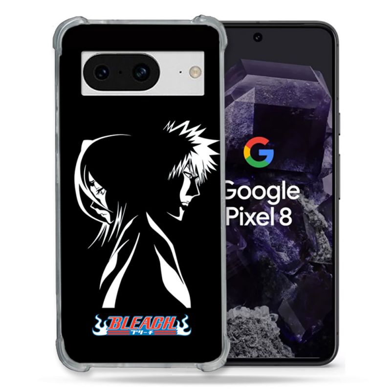 Coque Renforcée En Verre Trempé Pour Google Pixel 8 Manga Bleach Duo