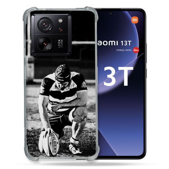Coque Renforcée Pour Xiaomi 13T / 13T Pro Sport Rugby Noir Blanc