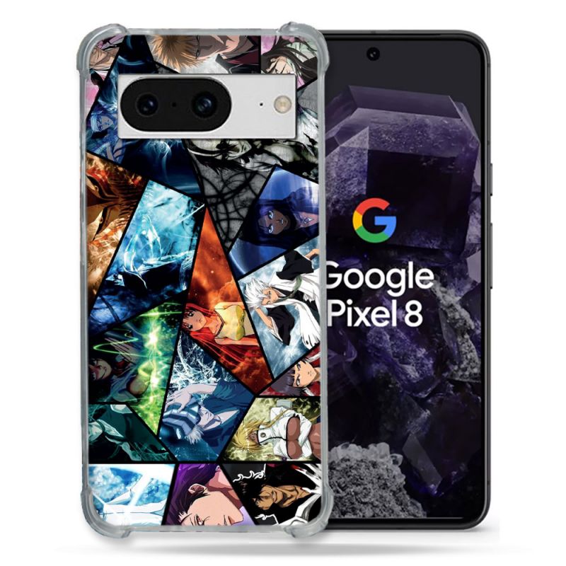 Coque Renforcée En Verre Trempé Pour Google Pixel 8 Manga Bleach Pele Mele