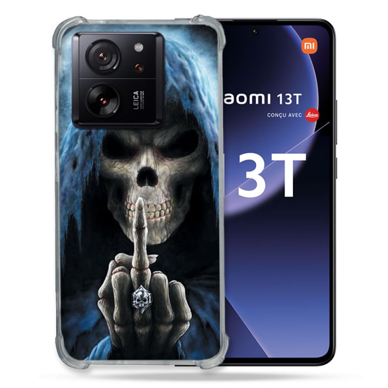 Coque Renforcée Pour Xiaomi 13T / 13T Pro Tete de Mort Doigt