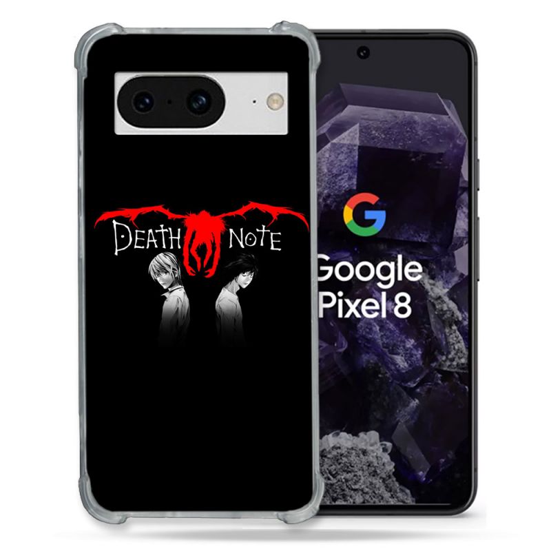 Coque Renforcée En Verre Trempé Pour Google Pixel 8 Manga Death Note Noir