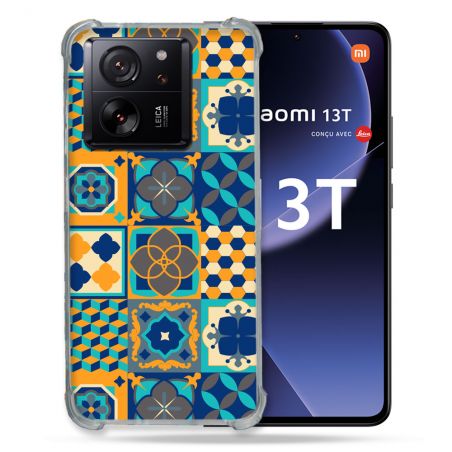 Coque Renforcée Pour Xiaomi 13T / 13T Pro Texture Carreau Ciment Orange