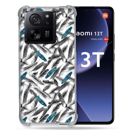 Coque Renforcée Pour Xiaomi 13T / 13T Pro Texture Plume Canard