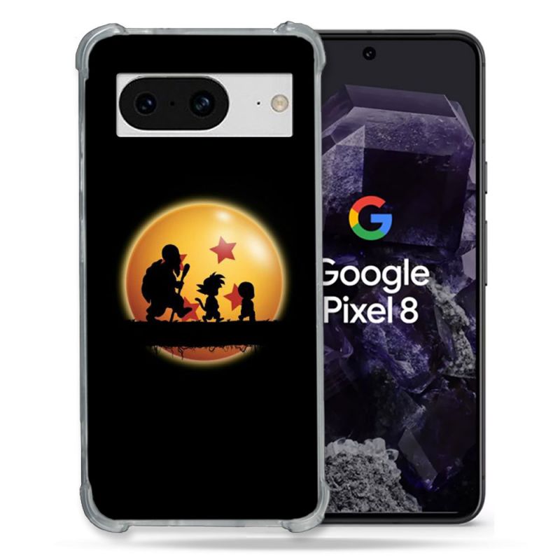 Coque Renforcée En Verre Trempé Pour Google Pixel 8 Manga Dragon Ball Vintage