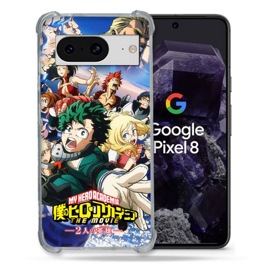 Coque Renforcée En Verre Trempé Pour Google Pixel 8 Manga My Hero Academia Affiche