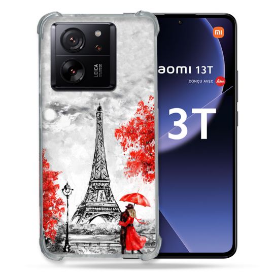 Coque Renforcée Pour Xiaomi 13T / 13T Pro Voyage France Paris Rouge