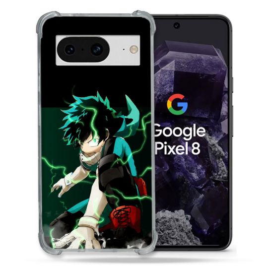 Coque Renforcée En Verre Trempé Pour Google Pixel 8 Manga My Hero Academia Deku