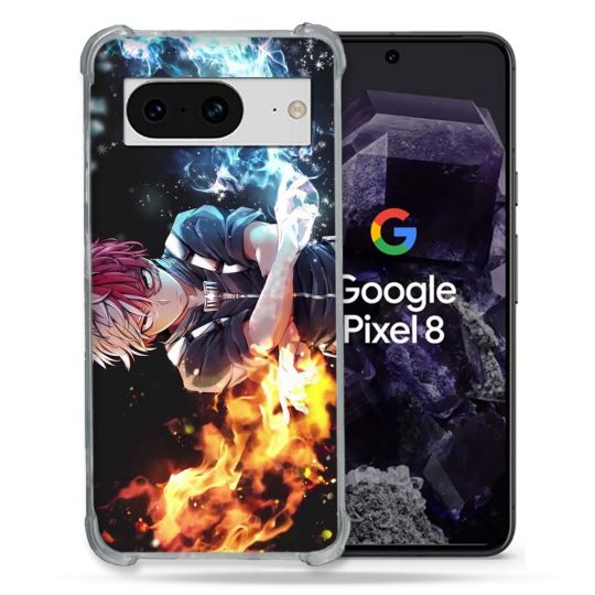 Coque Renforcée En Verre Trempé Pour Google Pixel 8 Manga My Hero Academia Shoto