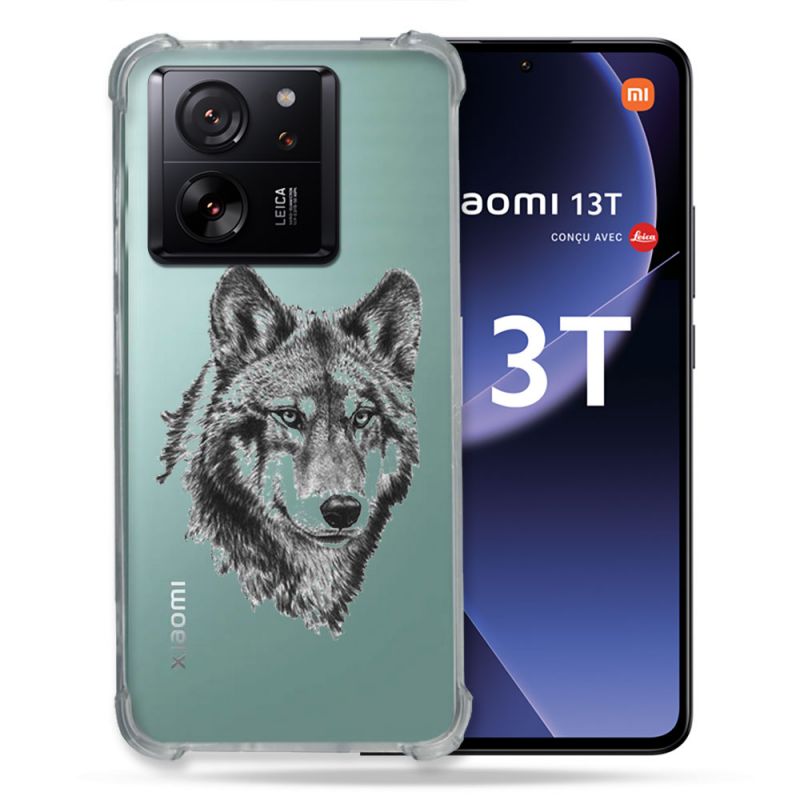 Coque Renforcée Transparente Pour Xiaomi 13T / 13T Pro Loup