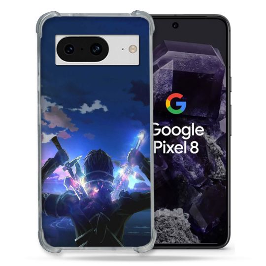 Coque Renforcée En Verre Trempé Pour Google Pixel 8 Manga SAO sword Art Online Epee