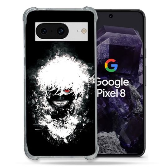 Coque Renforcée En Verre Trempé Pour Google Pixel 8 Manga Tokyo Ghoul Kaneki Tag