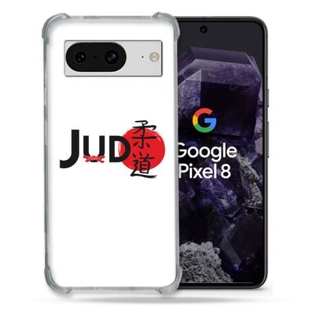 Coque Renforcée En Verre Trempé Pour Google Pixel 8 Sport Judo Logo