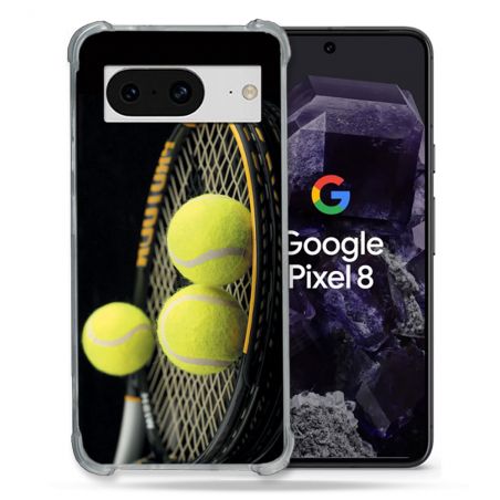 Coque Renforcée En Verre Trempé Pour Google Pixel 8 Sport Tennis Balls