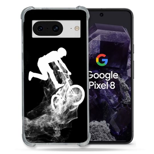 Coque Renforcée En Verre Trempé Pour Google Pixel 8 Sport VTT Noir