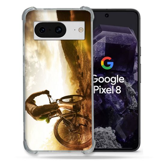 Coque Renforcée En Verre Trempé Pour Google Pixel 8 Sport VTT Soleil