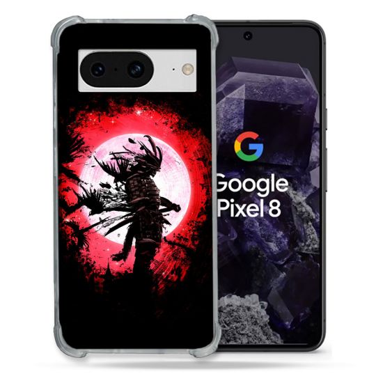 Coque Renforcée En Verre Trempé Pour Google Pixel 8 Voyage Japon Samourai