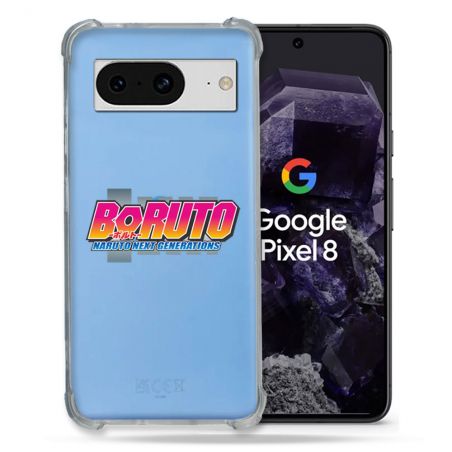 Coque Transparente Renforcée En Verre Trempé Pour Google Pixel 8 Boruto Logo