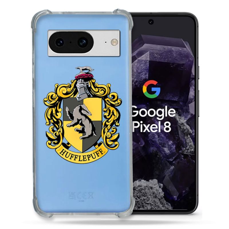 Coque Transparente Renforcée En Verre Trempé Pour Google Pixel 8 Harry Potter Hufflepuff
