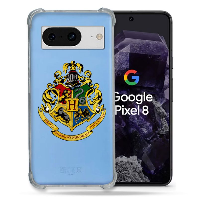 Coque Transparente Renforcée En Verre Trempé Pour Google Pixel 8 Harry Potter Poudlard