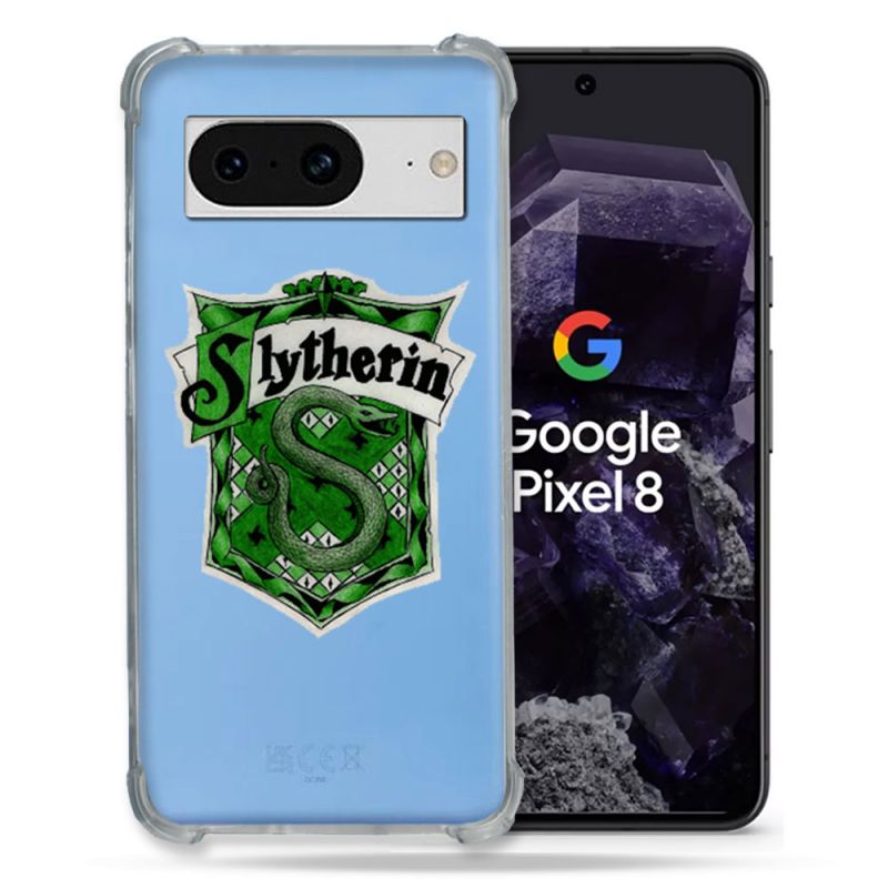 Coque Transparente Renforcée En Verre Trempé Pour Google Pixel 8 Harry Potter Slytherin