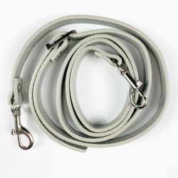 Coque Transparente Renforcée En Verre Trempé Pour Google Pixel 8 Lanière / Cordon Cuir 2 Gris