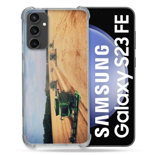 Coque Renforcée En Verre Trempé PourSamsung Galaxy S23 FE Agriculture Moissonneuse