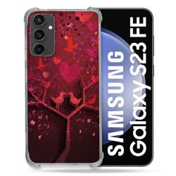 Coque Renforcée En Verre Trempé PourSamsung Galaxy S23 FE Amour Arbre