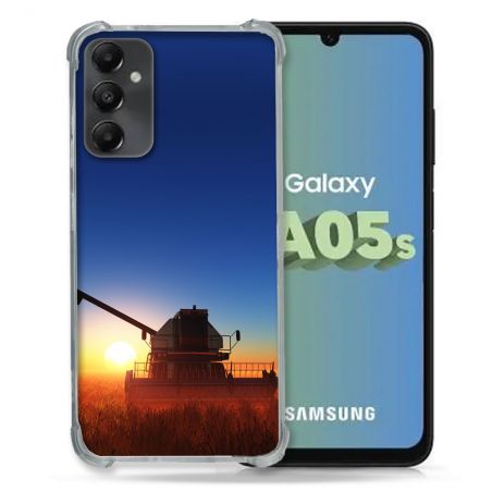 Coque Renforcée En Verre Trempé PourSamsung Galaxy A05S Agriculture Moissonneuse Soleil