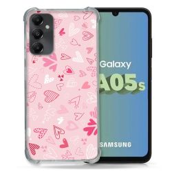 Coque Renforcée En Verre Trempé PourSamsung Galaxy A05S Amour Ptis Coeurs