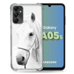 Coque Renforcée En Verre Trempé PourSamsung Galaxy A05S Animal Cheval Cristal