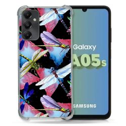 Coque Renforcée En Verre Trempé PourSamsung Galaxy A05S Animal Libellule