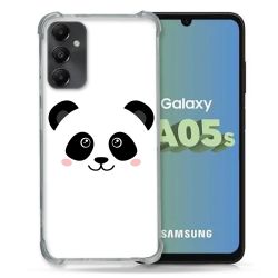 Coque Renforcée En Verre Trempé PourSamsung Galaxy A05S Animal Panda Blanc