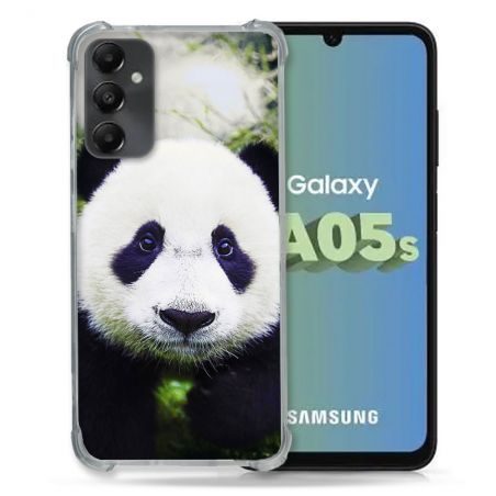 Coque Renforcée En Verre Trempé PourSamsung Galaxy A05S Animal Panda Color