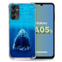 Coque Renforcée En Verre Trempé PourSamsung Galaxy A05S Animal Requin Dent