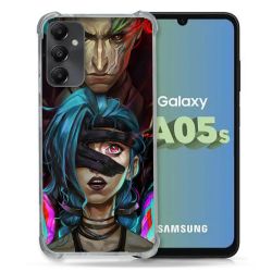 Coque Renforcée En Verre Trempé PourSamsung Galaxy A05S Arcane Jynx Bleu