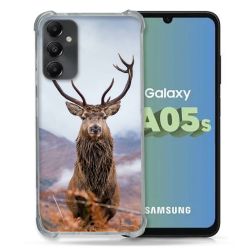 Coque Renforcée En Verre Trempé PourSamsung Galaxy A05S Chasse Chevreuil Montagne