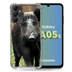 Coque Renforcée En Verre Trempé PourSamsung Galaxy A05S Chasse Sanglier bois