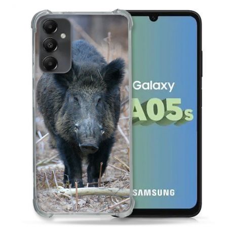 Coque Renforcée En Verre Trempé PourSamsung Galaxy A05S Chasse Sanglier Pin