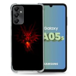 Coque Renforcée En Verre Trempé PourSamsung Galaxy A05S Fantastique Dragon Feu