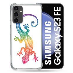 Coque Renforcée En Verre Trempé PourSamsung Galaxy S23 FE Animal Salamandre Color
