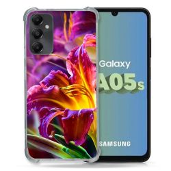 Coque Renforcée En Verre Trempé PourSamsung Galaxy A05S Fleur Lys Color